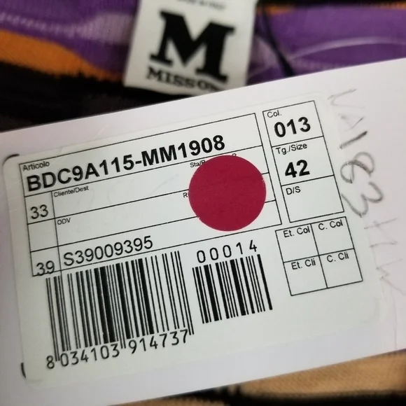 M Missoni NWT Long Sleeve Sweater Dress US 6 EU42 Multi Color Wool Blend 3D Knit - Picture 13 of 16